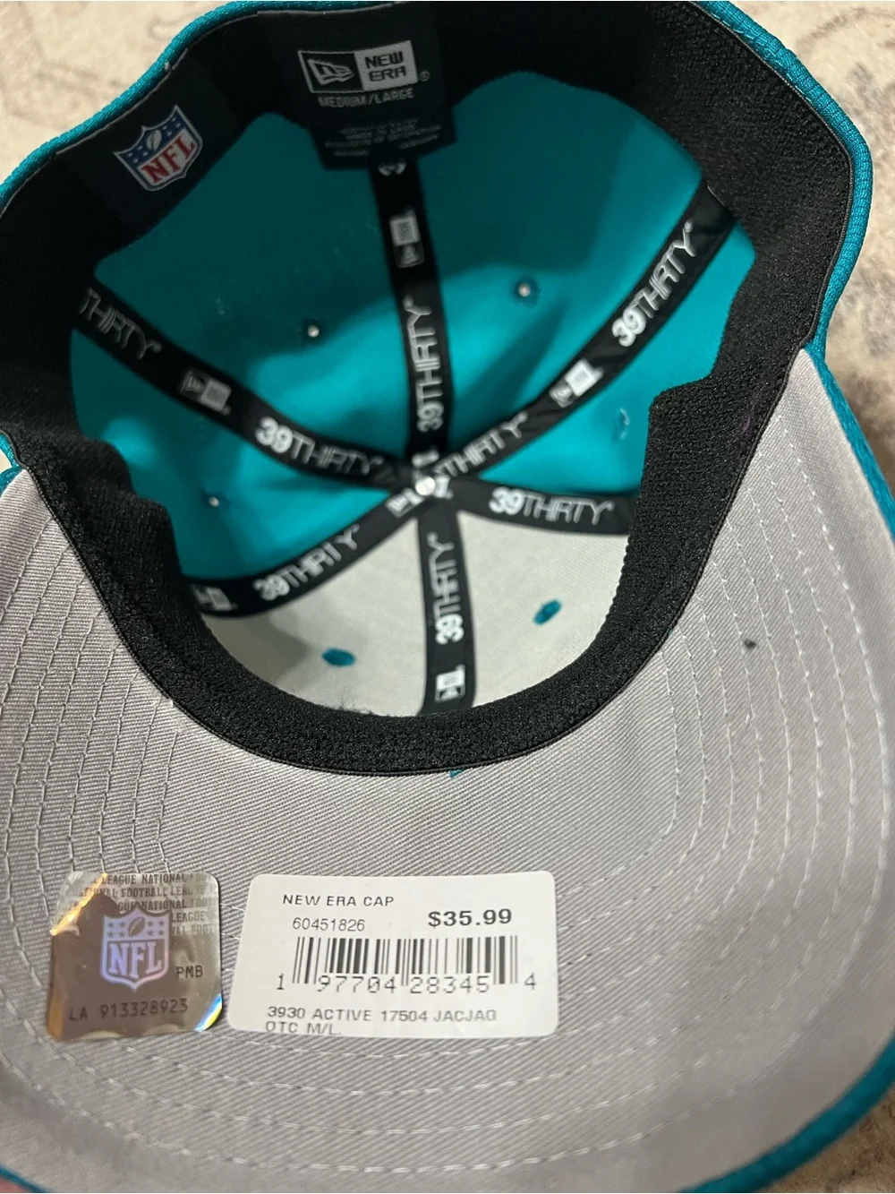 Jacksonville Jaguars New Era Active 39Thirty Teal Hat